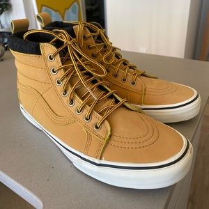 Rare Leather Camel Colored Vans Hightops